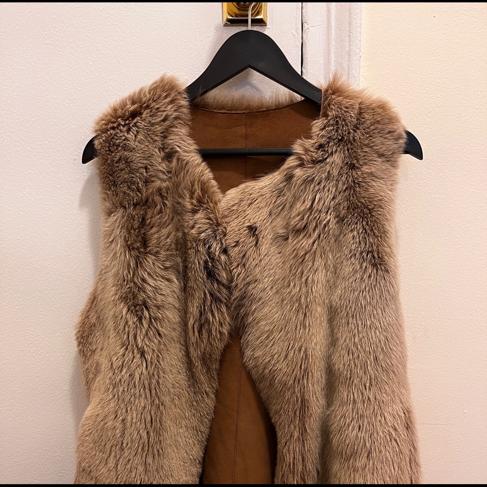 THEORY reversible shearling vest